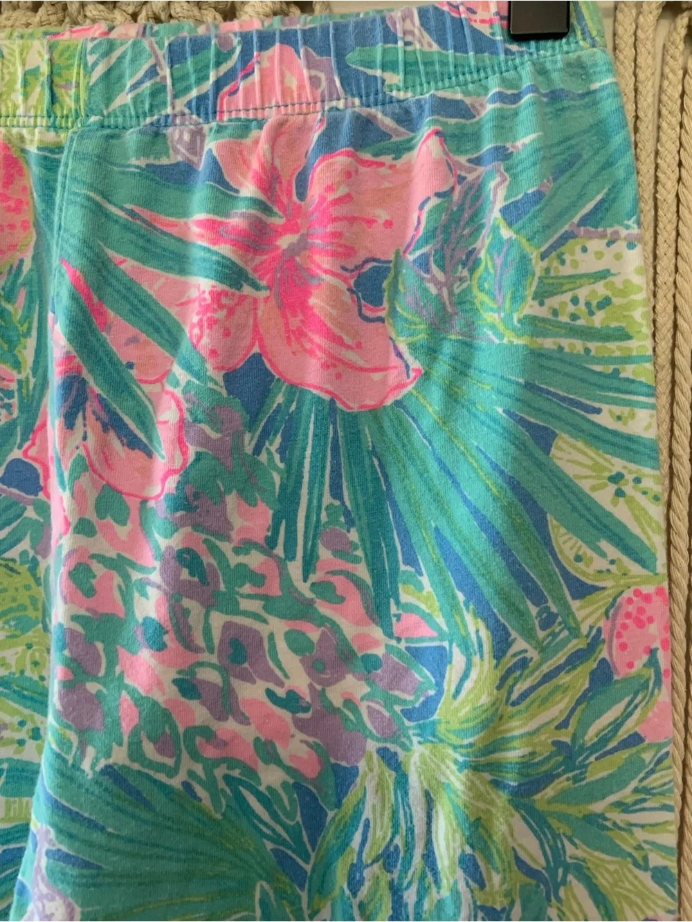 LILLY PULITZER Girls Tropical Print Pajama Pant Leggings Size 12 - Picture 4 of 10